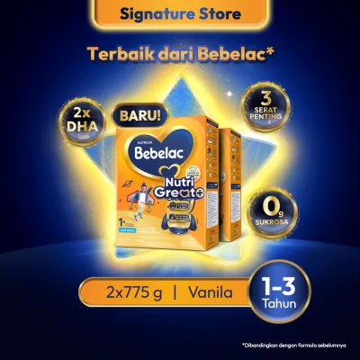 [BARU] Bebelac 1+ (1-3 Tahun) Vanila 775gr x2 Susu Pertumbuhan Bubuk