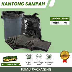 Kantong Plastik Sampah / Trash Bag LDPE Ukuran 40X60CM Hitam Isi 30 micro
