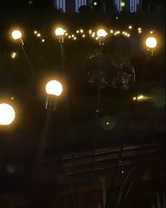 Solar Lights Outdoor Romantic Rocking Firefly LED waterproof Light Ball Lawn Garden Decoration