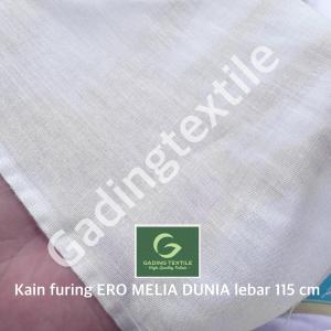 ( per roll ) kain ero erro katun putih lembut MELIA DUNIA lebar 115 cm rollan bahan krudung kerudung hijab jilbab segi empat segiempat seragam sekolah mukena furing lapisan baju gamis batik kemeja rok kantong celana surban sorban dekorasi dekor