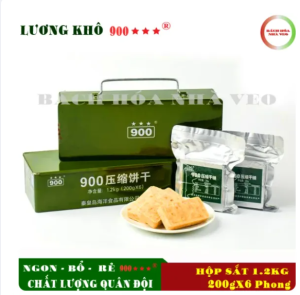 Lương khô 900 quân đội Trung quốc thùng sắt hàng Chính hãng