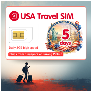 USA Physical Travel SIM (SG Shipping) - 3GB Daily High Speed + Unlimited. T-Mobile United States (US) 5/10/15-days option