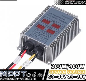 ⭐⭐⭐MPPT Solar Charge Controller 200W/400W Step-up/down Input 17V-55V Output 10V-85V Real-time Tracking Adjustable Recharging
