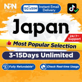 Japan eSIM Ultra 3-15Days Daily 500MB-8GB Unlimited Data | Instant Email Delivery | High Speed Data Japan SIM Card