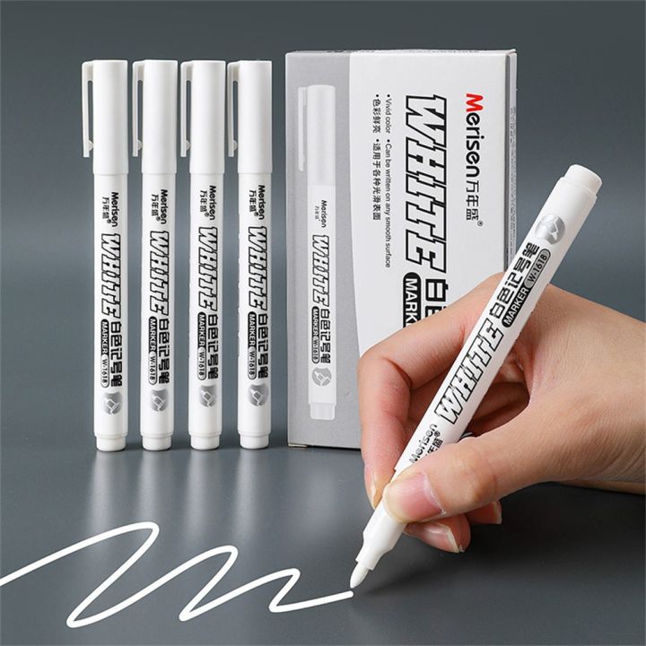 ACE ONE 💞IN STOCK💞 Merisen White Thin Headed Single Headed Marker Pen