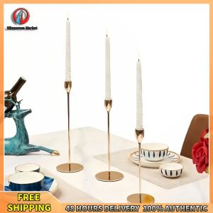 Winnereco Decorative Flameless Candle Holder with European Style Finish Small Candle Stand for Home and Party Decor