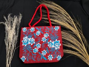 Totebag Motif Bunga Besar Tebal Full Bordir