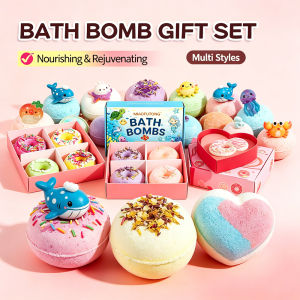 Bath Bomb Spa Sea Salt  Bath Bombs Bathtub Bubble Bath Ball（100g/120g) For Kids & Adults Bubble Bath Gift Set Come With Toy