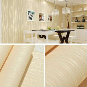 Wallpaper Sticker Dinding Premium Cream Panjang 8 sw/d 9 Meter x Lebar 45cm
