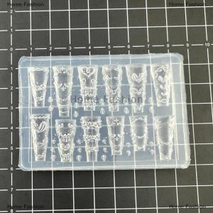 [COD] Home Fashion French Lace Chain Flowers 3D Acrylic Mold Swan Nail Art Decorations DIY Silicone Decorated Nail Art Templates Nails Mold Tool