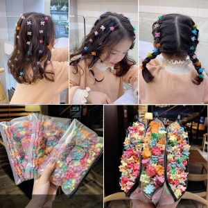 Gnker 50PCS Cute Hair Clip Set: Girls Cartoon Colorful Flower Mini Hair Claws