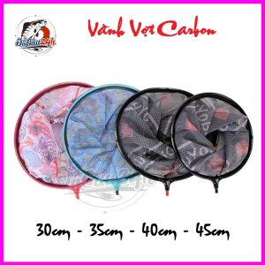 Vành Vợt Kèm Lưới Chất Liệu Carbon Hình Tròn Nhiều Màu Sắc Chuyên Dùng Cho Câu Đơn Đài