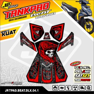 Stiker Tankpad Beat Deluxe Street 2020 2021 2022 2023 Sticker Striping Pelindung dasbor Motor JP-04