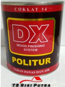 Cat DX politur kayu bambu sirlak Wood Finishing System 1 liter Coklat 54 Politur Tahan Panas dan Air Alat & Perbaikan Rumah Lantai Dinding Langit-langit Cat Primer Pelapis