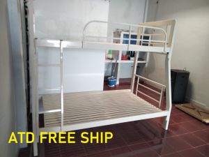 Giường tầng hộp vuông 48 cho bé chịu lực cao / giường 2 tầng hộp lệch sắt dày dặn cứng bảo hành tại nhà