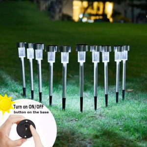 5pcs Solar Christmas Lights Outdoor Waterproof LED Garden Light Solar Powered Landscape Yard Lawn Path Lamp tube lights
