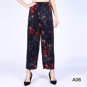 Mei Mei shop กางเกงผญ กางเกงลำลอง กางเกงขายาว กางแกงผ้านิ่ม ใส่สบาย เอวยางยืด กางเกงแฟชั่นลายดอก กางเกงราคาถูก พร้อมส่ง