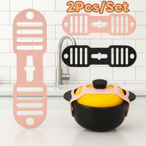 HJKL ซิลิโคน สายรัดฝาหม้อ ทนความร้อน ยางยืด ที่วางฝาหม้อ ทนทาน ป้องกันการล้ม สายรัดฝาลังอาหาร ภาชนะบรรจุอาหาร