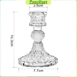 C.N. European Vintage Crystal Glass Candle Holders Romantic Ornaments Candle Holder Home Decoration