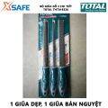 Bộ giũa gỗ 3 chi tiết TOTAL THT918326 | bộ 3 giũa gỗ chất liệu thép T12 chiều dài 200mm gồm 1 giũa gỗ dẹp, 1 giũa bán nguyệt, 1 giũa tròn mài vật khác cho sắc hoặc nhẵn. 