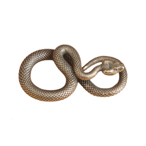 Brass Snake Keychain Pendant Antique Animal Statue Ornament for Home Decors and Desktop Sculpture Fengshui Miniature