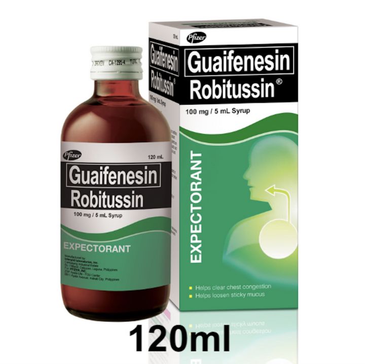 ROBITUSSIN EXPECTORANT 120ML 100mg/5ml Syrup by Mavens Collection ...