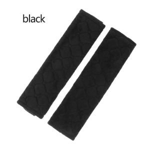 PETIYOUZA 2Pcs ภายในรถ สะดวกสบาย เทา/ชมพู/ม่วง/ดำ/เบจ แผ่นรองไหล่รถยนต์ ตุ๊กตานุ่ม เบาะ ที่หุ้มเข็มขัดนิรภัย