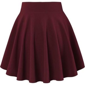 MAROON SKORT FOR WOMEN UP TO PLUS SIZE SKATER SKIRT WITH INNER CYCLING SHORTS HIGH WAIST TENNIS SKIRT SWIMMING RUNNING PALDA SHORTS
