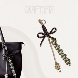 CRAFTOFIA Custom Name Flower Letters Ribbon Paracord Keychain/ Giveaways I Premium 3D Printed PLA