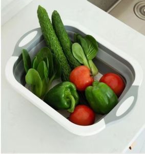 Ready Stock Kitchen Tool Foldable Kitchen Basket Vegetable Washing Draining Display Choppers