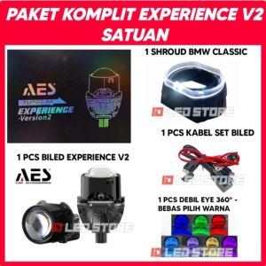 Paket Komplit Biled Aes Turbo Experience V2 2.5 inch 60 Watt Motor Mobil Universal Harga Satuan