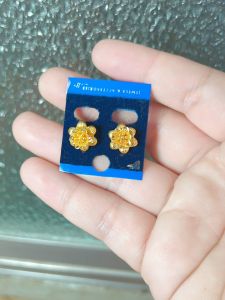 Bông tai cưới chuẩn 24.k kèm hộp