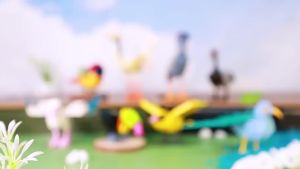 DIY 3D Bird Building Bricks Block Balok Burung Susun Mainan Anak - Merak / Flamingo / Rajawali