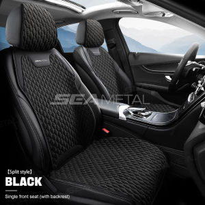 SEAMETAL Linen Car Front Rear Seat Cushion Protector Breathable Mat Pad Universal For Most Truck SUV Van