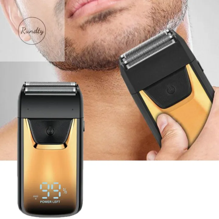 RUNDTY Cordless Men's Electric Shaver LED Digital Display Large Battery ...