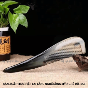 Lược sừng chuôi dài VIP (size XXL: 25-27cm) lược dùng chải tóc/gỡ rối/masage cực êm
