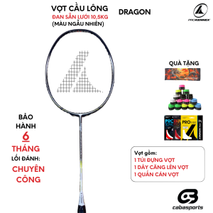 Vợt cầu lông Prokennex Dragon căng 10.5kg tặng kèm túi đựng và quấn cán vợt cầu lông chính hãng