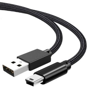 Multifunction Mini USB Cable USB 2.0 to Mini B Nylon Braided USB Cable Reliable Mini USB Cable USB Braided Cord for Dashcam