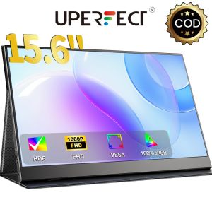 UPERFECT Dual screen monitor 14inch 2K 350cd/m² Brightness 1000:1 Contrast Ratio For Laptop Attachable FHD IPS Three Screen Compatible With Mac PC Chrome 180° automatic rotation