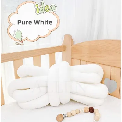 5m Baby bed Crib fence soft wrap crash-proof strip/Single strand winding KnotPillow/Baby bed bumper【COD】