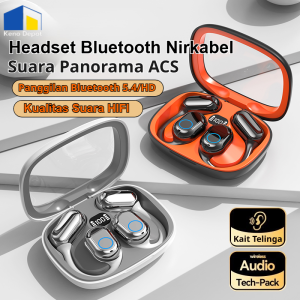 Headphone Bluetooth Olahraga Sports bluetooth headset long range Headset Bluetooth dengan tampilan digital dengan pengait telinga
