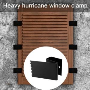 LITUILI Reusable Hardware Window Clips Universal Design Glued Wooden Hurricane Clips 16Pcs Pack 1/2" Thick Board-Up Clips Hurricane Protection