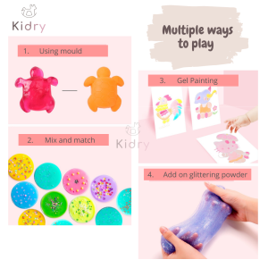 DIY Crystal Slime Clay Cup Set 24 Colour Accessories Kids Toy Gift Glittering Powder | Mainan Kanak