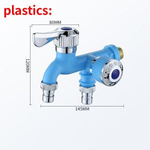 Quivlox Washing machine faucet angle valve automatic water stop snap on connector anti leak rumah tangga