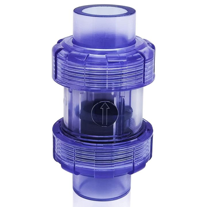 PVC Check Valve 3/4 Inch True Union Check Valve Transparent Blue UPVC ...