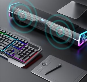 niye Multimedia active speaker V18 computer soundbar double speakers USB sound card mode
