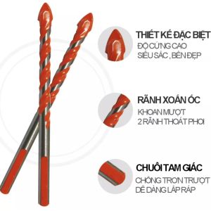 Mũi khoan đa năng cam mũi khoan gạch men khoan sắt khoan bê tông đủ số