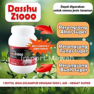 1KG [BELI 5 GRATIS 1] KEMASAN JUMBO Pupuk Dasshu Z1000 – Perangsang Akar Tunas Buah Pupuk organik Jepang untuk Semua Tanaman