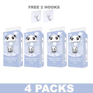 LIVING STORE NEW HANGING Bamboo Tissue Bigger Size XL /Soft Facial Tissue 4 Ply 1280 pcs Premium Tissue / Tissue Paper/ Tisu Baby