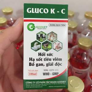GLUCO K-C Chai 20ml Goovet Hồi sức - tăng lực giải độc nâng cao đề kháng. Hạ sốt - tiêu viêm - bổ gan - giảm độc. Gluco-K-C Dùng Là Khỏe